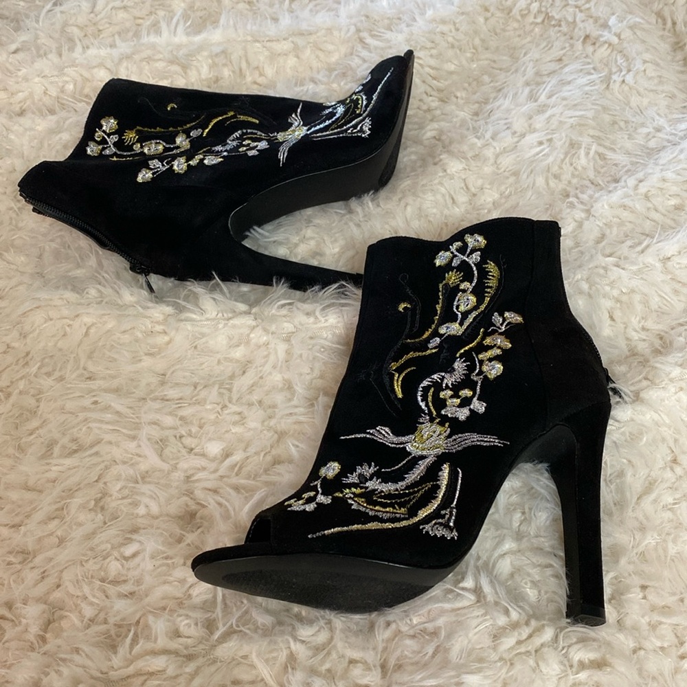 Carlos black booties